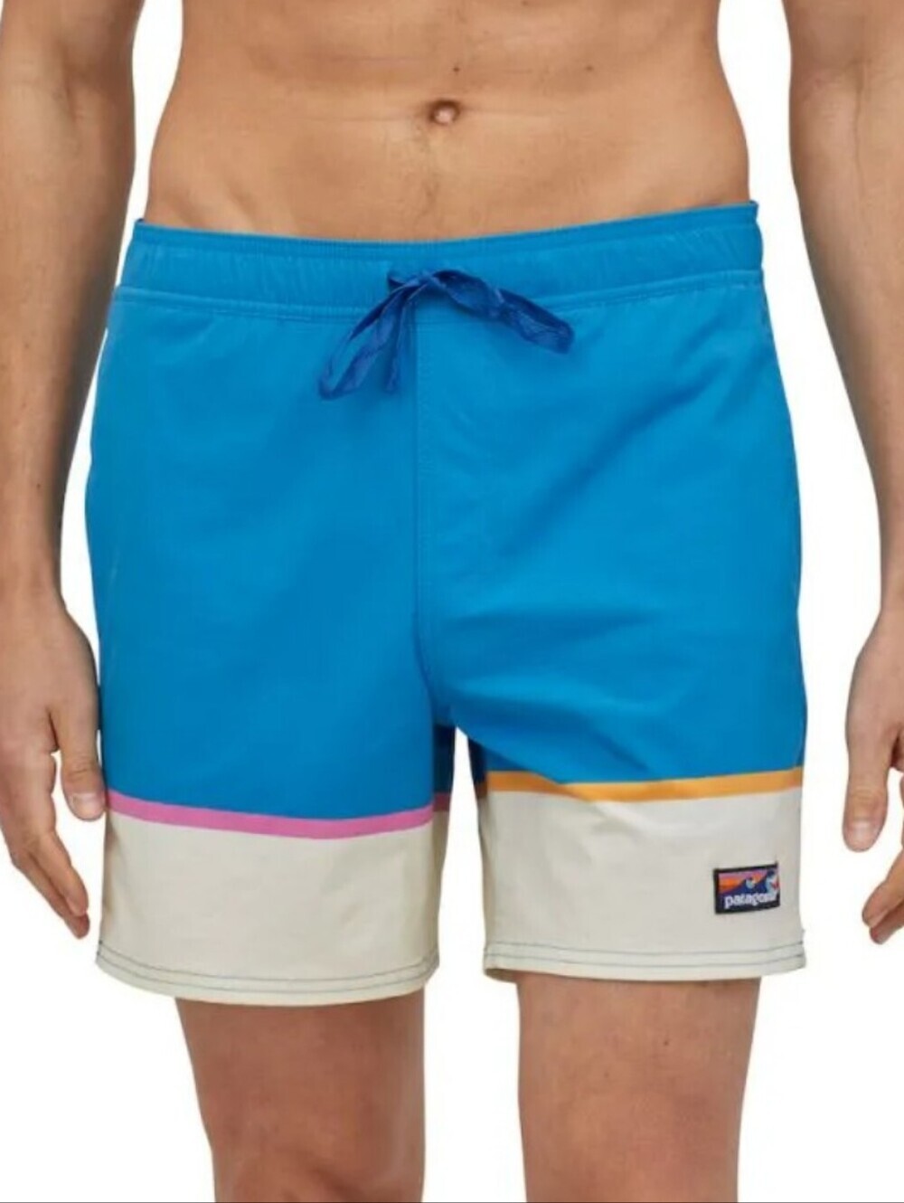 Patagonia Men's Stretch Wavefarer Volley Swim Shorts Colorblock Size M